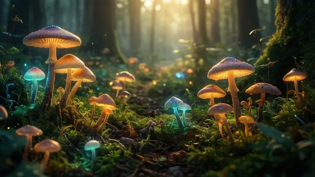 Sennik grzyby: co oznacza sen o zbieraniu i jedzeniu grzybów? Mistyczny las z bioluminescencyjnymi grzybami – sennik grzyby jako symbol podświadomości.