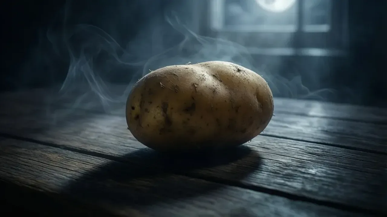 Sennik ziemniaki: interpretacja snu o ziemniakach i znaczenie snu ziemniak Symbolika warzyw na drewnianym stole w sennik ziemniaki jako interpretacja snu.