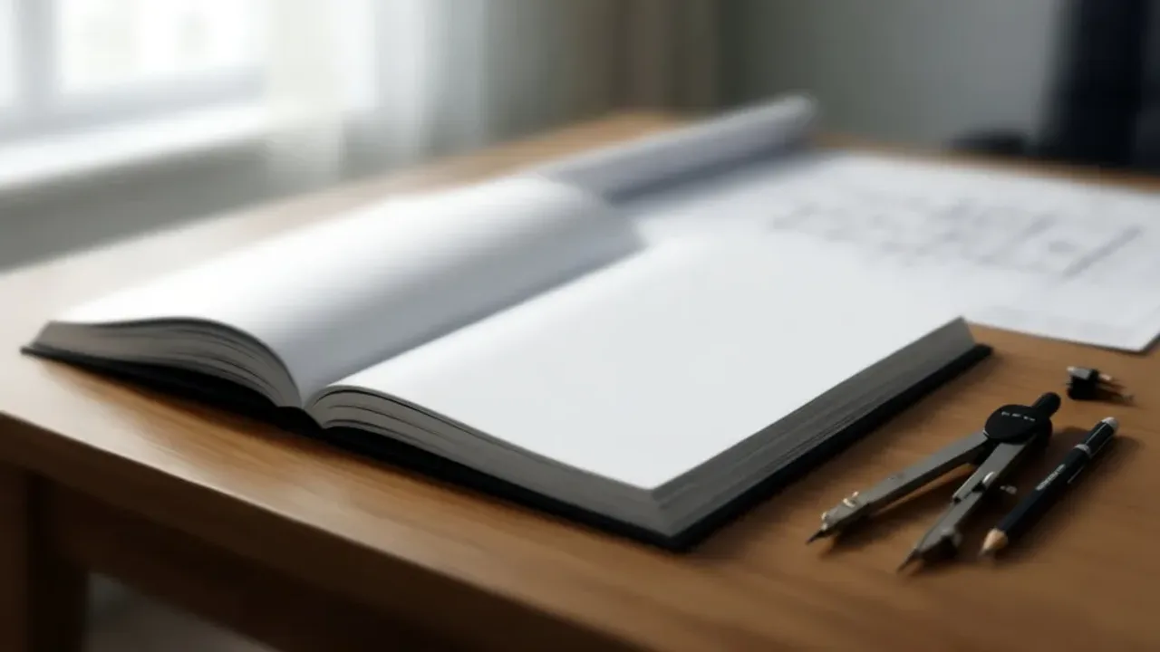 Wstęp do pracy inżynierskiej: jak napisać wstęp i zakończenie (2026) Wydrukowany dokument leżący na biurku inżynierskim, stanowiący profesjonalny wstęp do pracy inżynierskiej z przyborami technicznymi w tle.